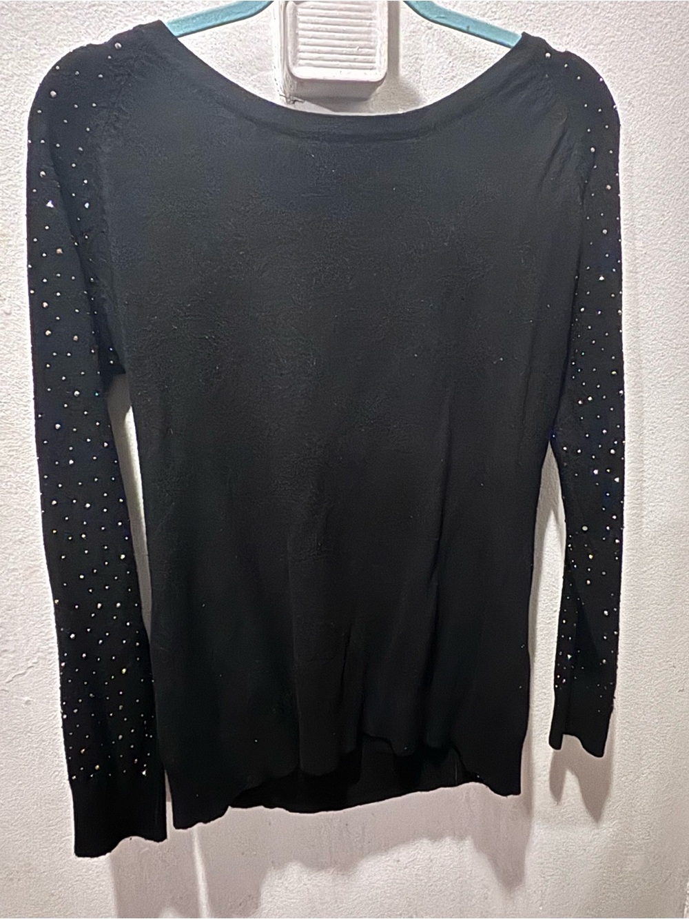 Milano Black Long-Sleeve Embellished Women’s Top